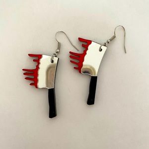 Cleaver Earrings Halloween Spooky 🔪🔪🔪